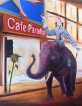 Cafe Paradise Cafe Paradise 2024 Oel auf Leinwand 120 x 170 cm