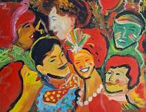 Casanova Casanova, Acry auf Reinzeichenkarton, ca. 50 x 70 cm, Titeil für eine Getränkekarte