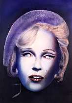 Marlene Dietrich 1987 - Mischtechnik auf Reinzeichenkarton, ca. 50 x 70 cm