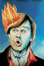 Selbstportrait 1987 1987 - Mischtechnik auf Reinzeichenkarton, 70 x 100 cm (verschollen)